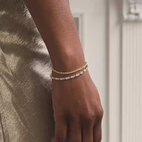 Mosaic Crystal Tennis Bracelet