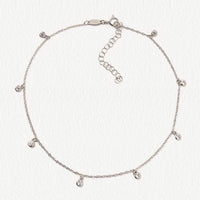 Tiny Crystal Dangle Anklet