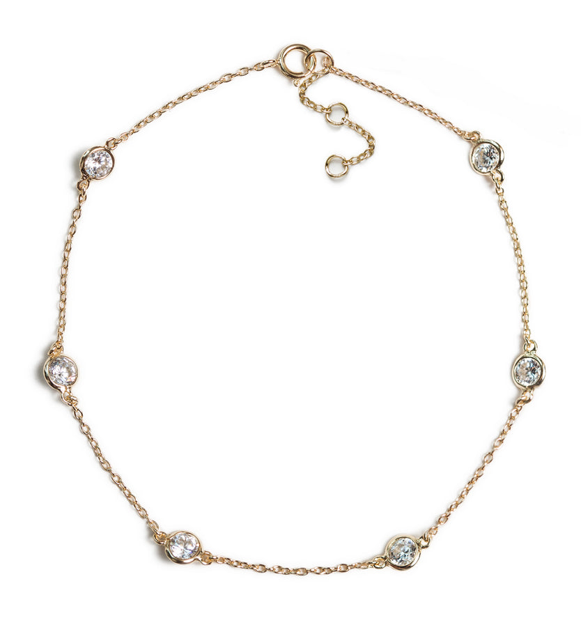 【AMYO】Dangle Disc Anklet(2color) Dainty Delicate Anklet, Minimal Ankle Bracelet, Gold Disc