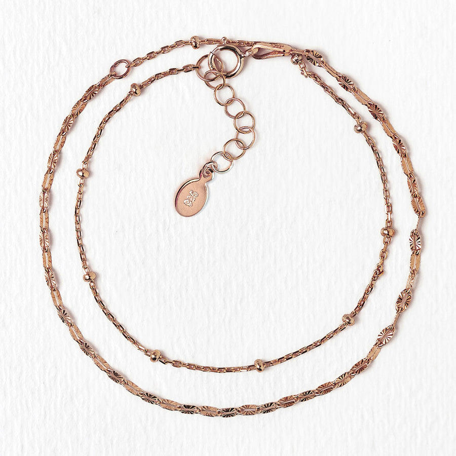 Simple Rose Gold Chain Bracelet, Minimalist Rose Gold Necklace, Delicate  Chain Stacking Bracelet, Layering Piece, Everyday Rose Choker, GCC 