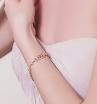 Boho Leaf Eternity Bracelet