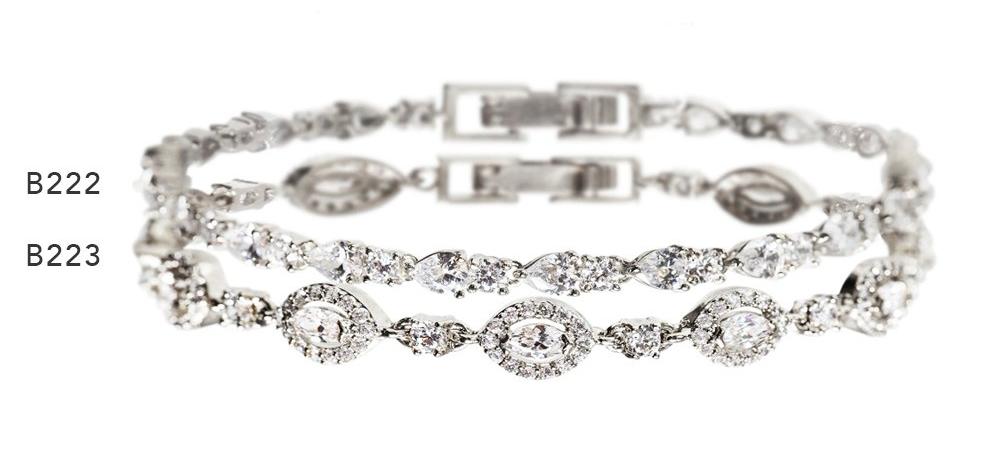 Mosaic & Daisy Tennis Bracelets - Amy O. Bridal