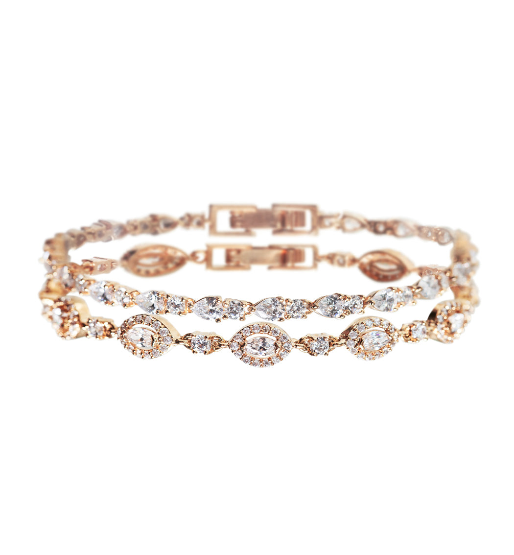 Mosaic & Daisy Tennis Bracelets - Amy O. Bridal