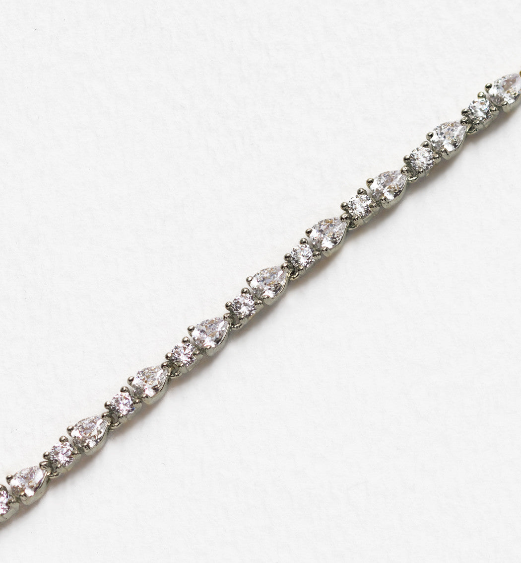 Mosaic Crystal Tennis Bracelet - Amy O. Bridal