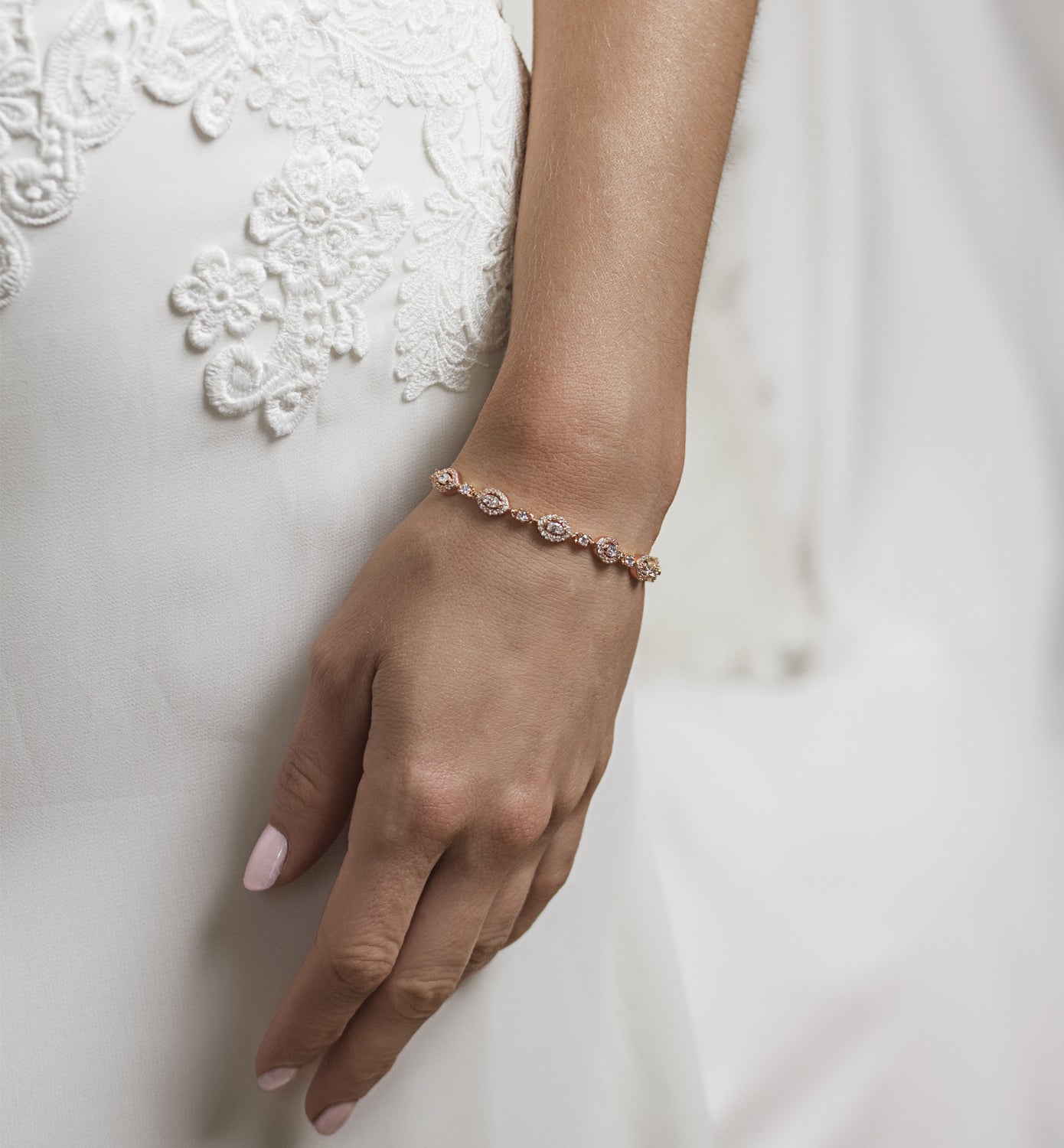 Mosaic Crystal & Daisy Marquise Tennis Bracelets