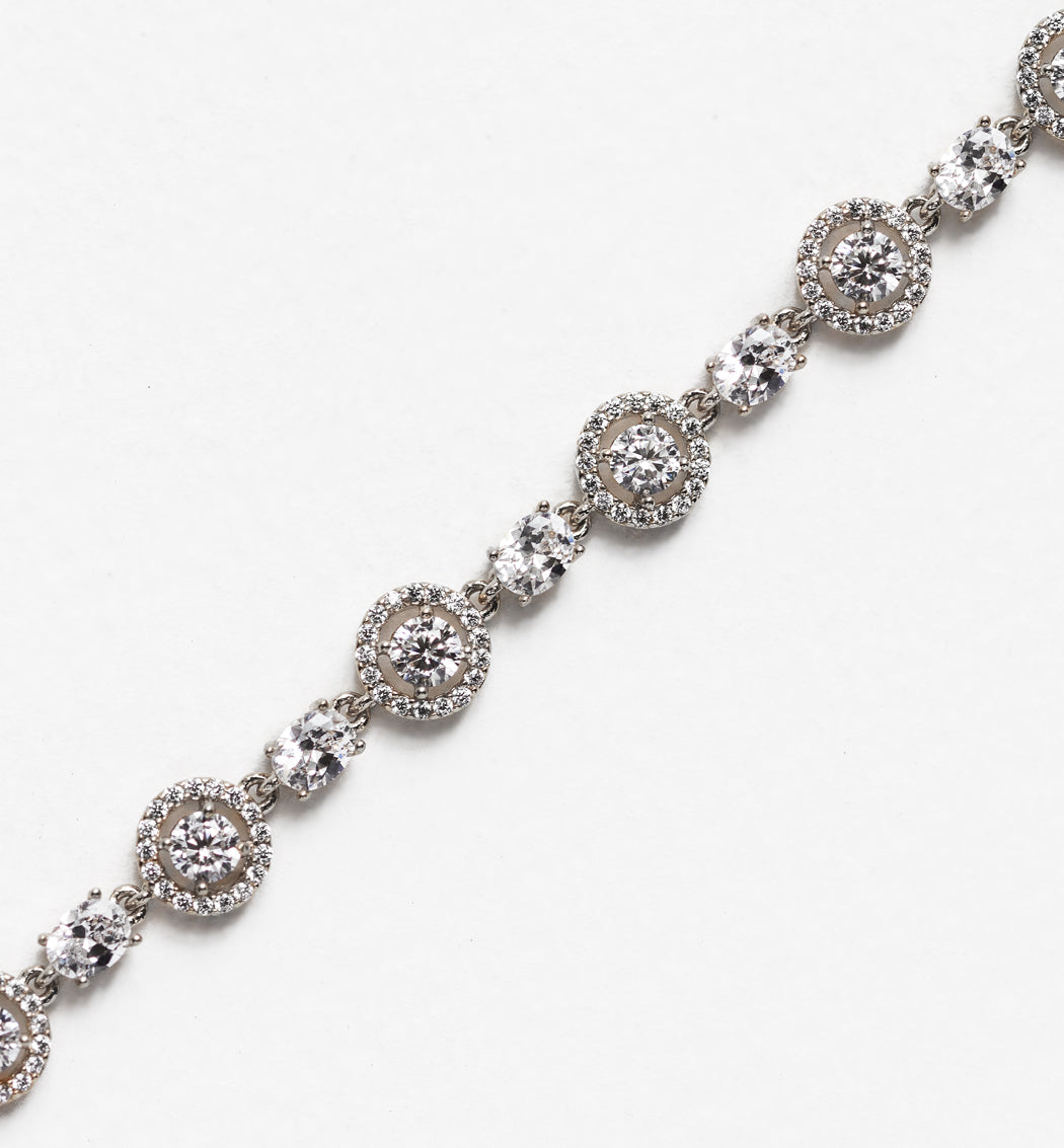 Sophia Halo & Regal Tennis Bracelets - Amy O. Bridal