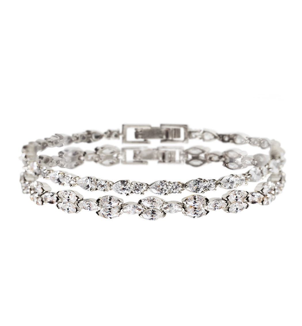 Marquise Deco & Mosaic Tennis Bracelets - Amy O. Bridal