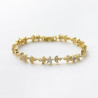 Aria Floral Crystal Bracelet - Amy O. Bridal