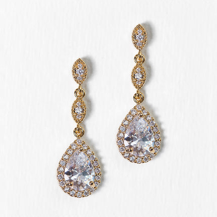 Bridesmaid Teardrop Drop Earrings