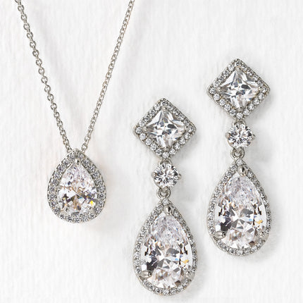 Regal Princess Cut Jewelry Set