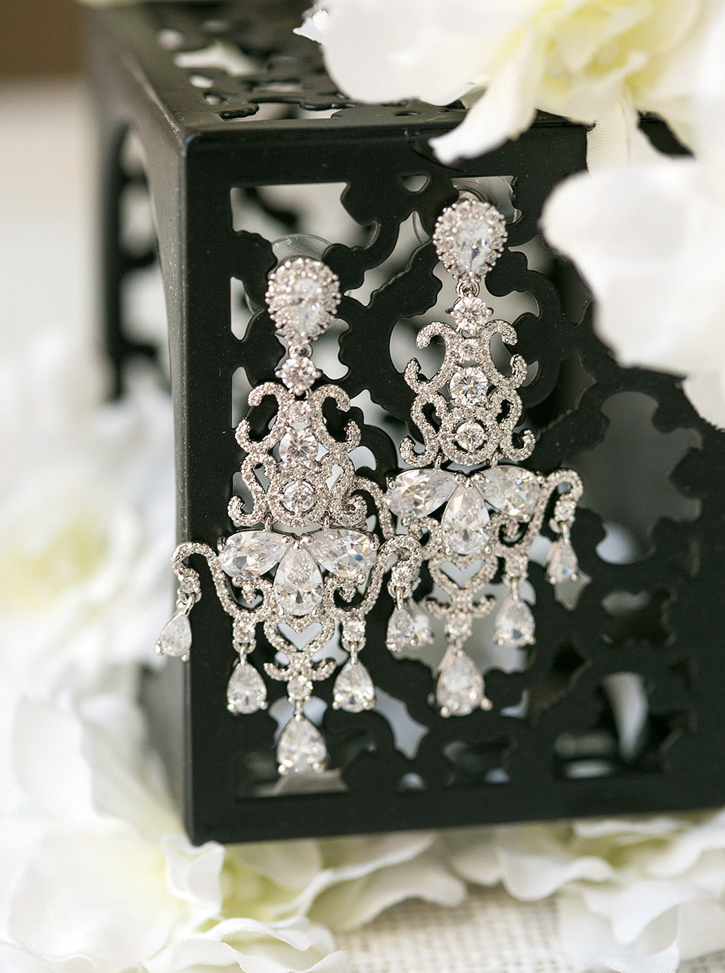 Regal Cascading Chandelier Earrings - Amy O. Bridal