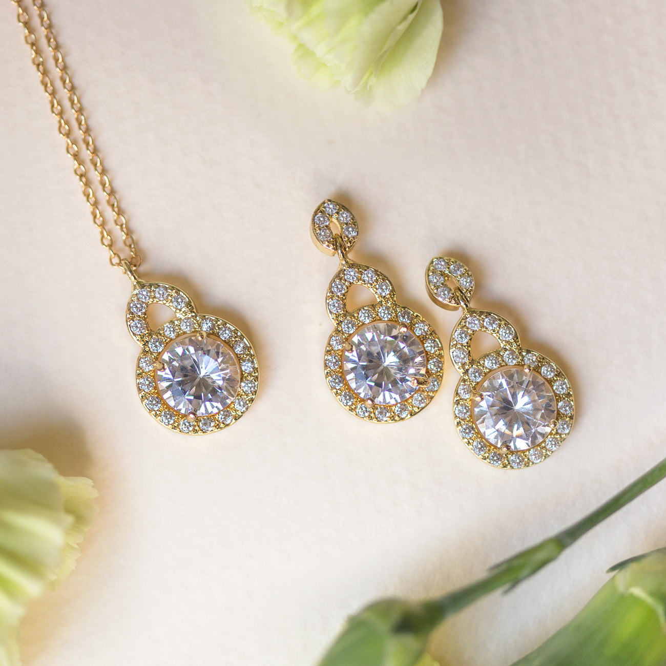 Sophia Crystal Drop Earrings - Amy O. Bridal