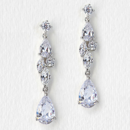 Mosaic Crystal Drop Earrings