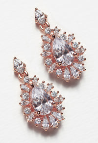 Deco Teardrop Earrings - Amy O. Bridal