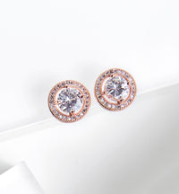 Sophia Halo Stud Earrings - Amy O. Bridal