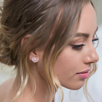 Ray Crystal Clip On Stud Earrings