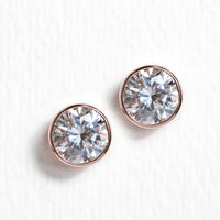 Dakota Solitaire Crystal Stud Earrings