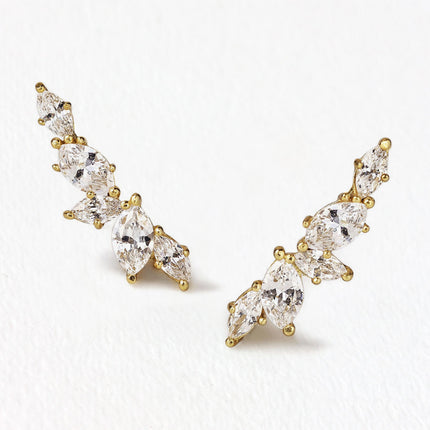 Marquise Ear Climber Earrings