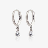 Pear Drop Huggie Earrings