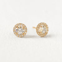 Solitaire Halo Studs