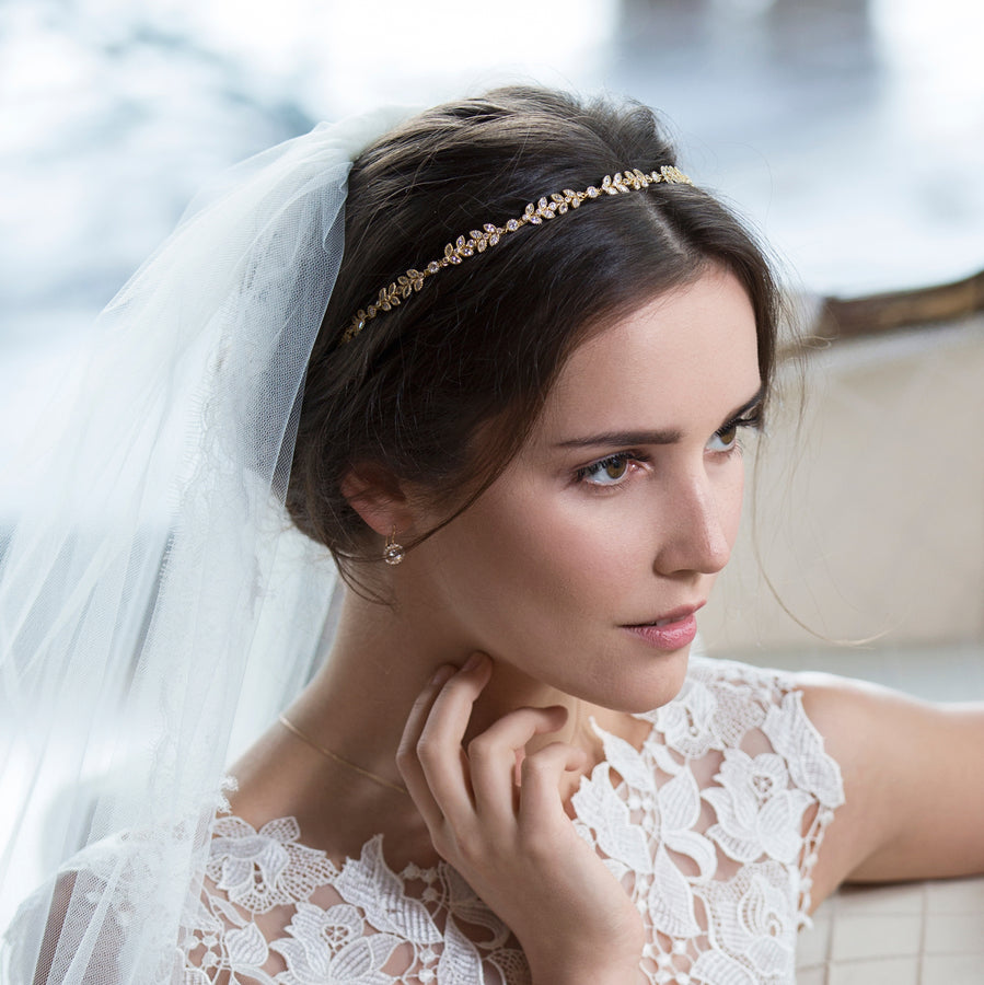 Winthrop Floral Crystal Wreath Halo Ribbon Bridal Pageant Rhinestone Headband il_1080xN.4106340865_hqdt.jpg main image 4