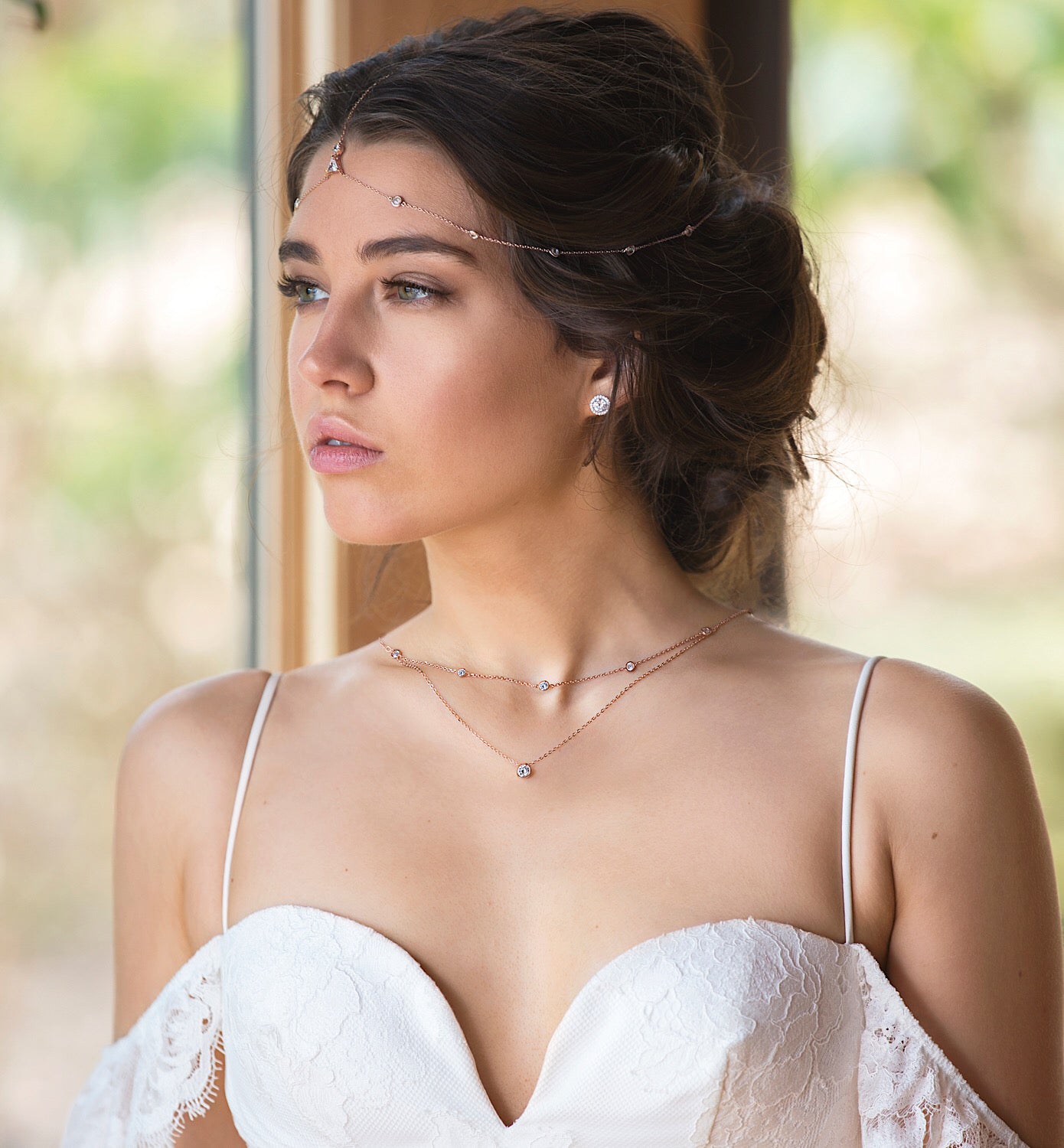 Sophia Petite Round Halo Stud Earrings - Amy O. Bridal