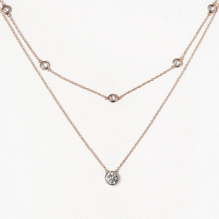 Dakota Crystal Layered Necklace Set