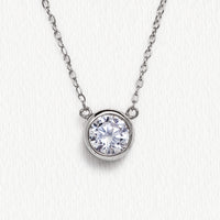 Sterling Silver Solitaire Necklace