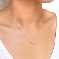 Baguette Pendant Necklace