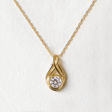 Crystal Drop Pendant Necklace