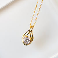 Crystal Drop Pendant Necklace