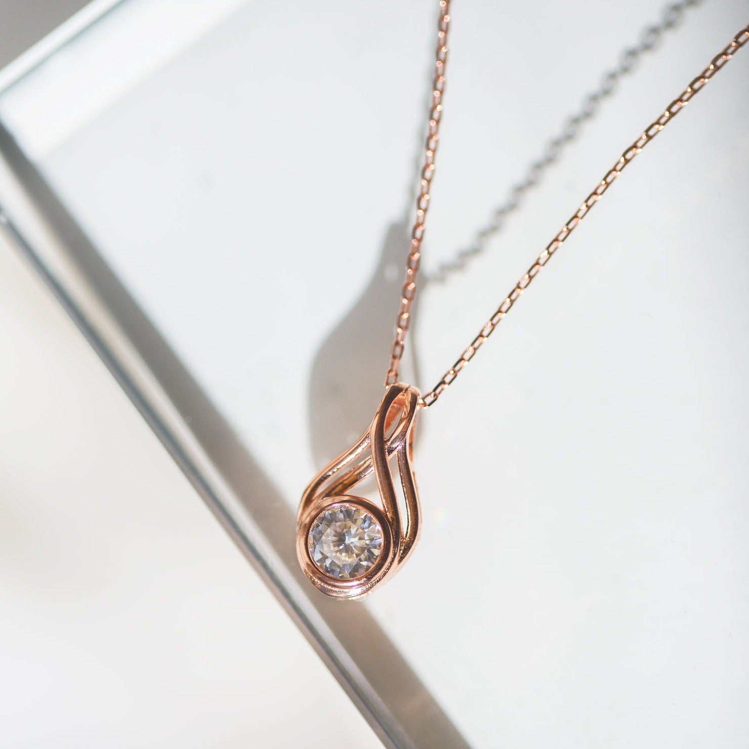 Crystal Drop Pendant Necklace