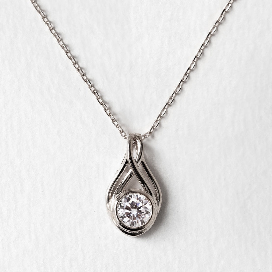 Crystal Drop Pendant Necklace