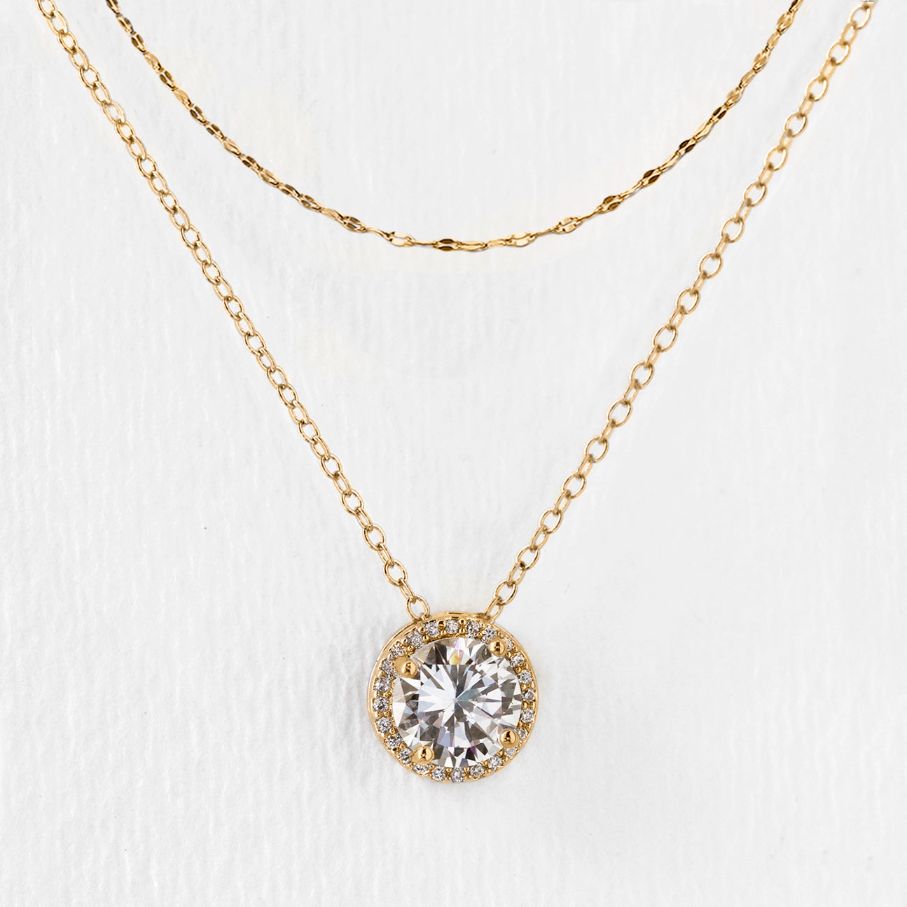 caption:Sophia Round Layered Necklace