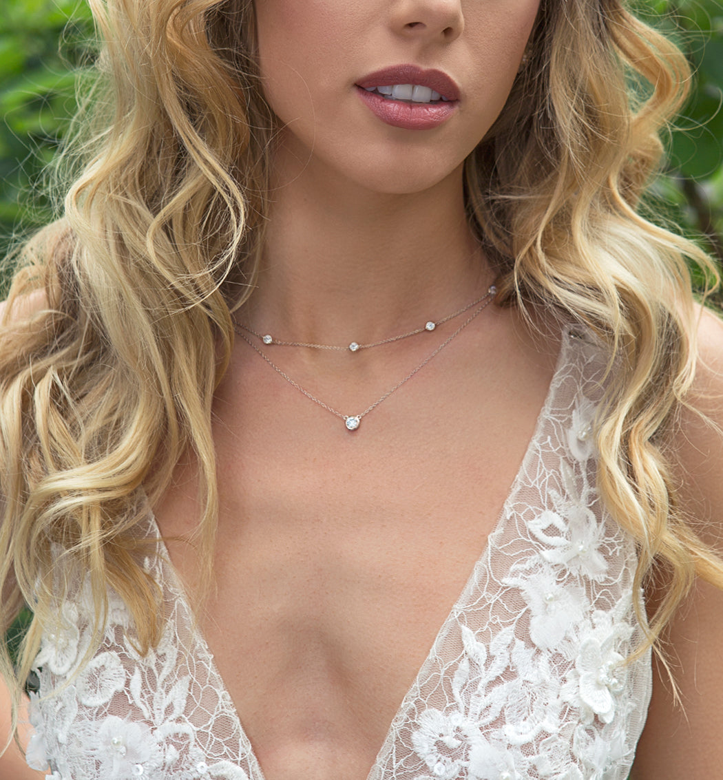 Dakota Y Lariat Backdrop Necklace - Amy O. Bridal