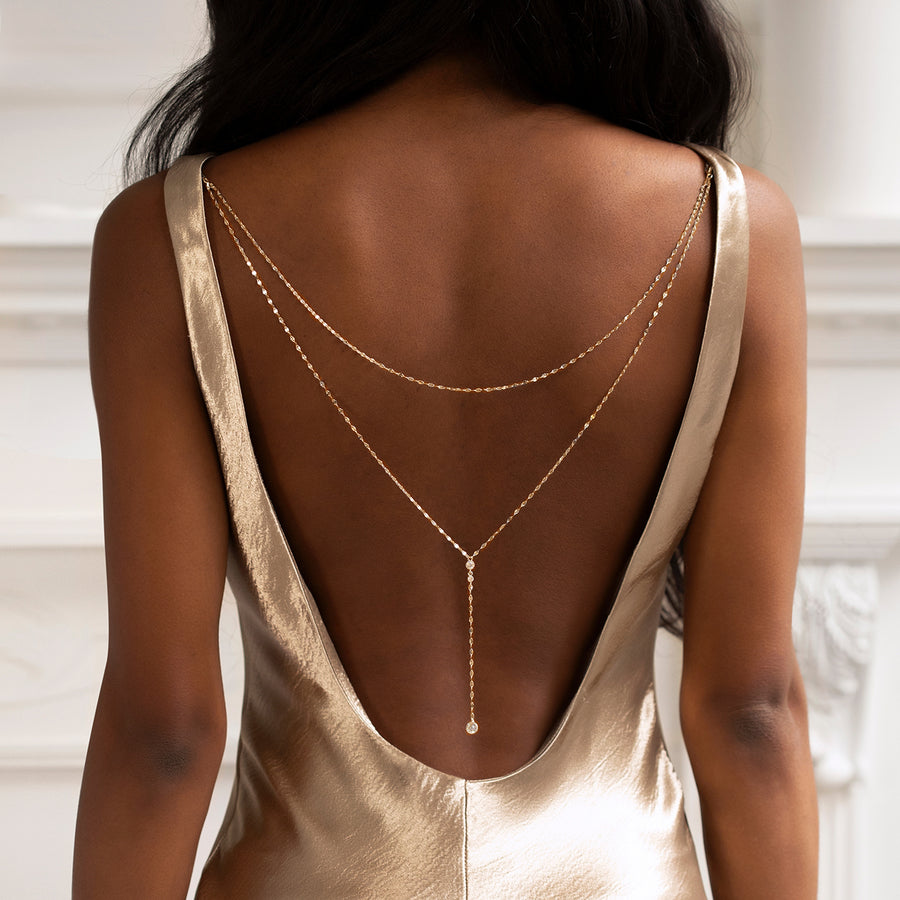 Bridal Back Jewelry Clip onto Dress