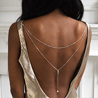 Y Lariat Chain Back Jewelry Clip