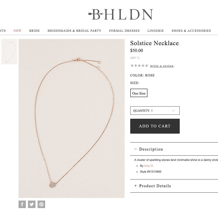 caption: Featured on BHLDN