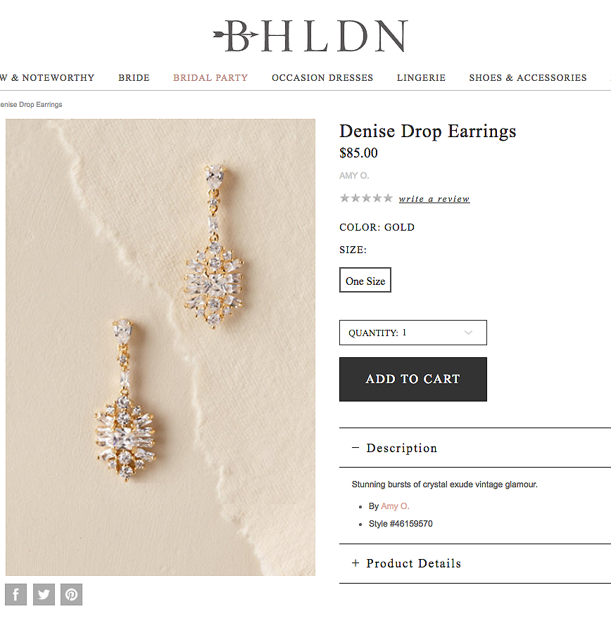 Bhldn sales bridal earrings