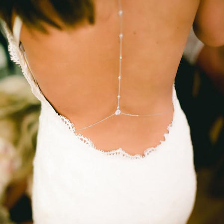 Margaux Petite Back Pendant Necklace - Amy O. Bridal