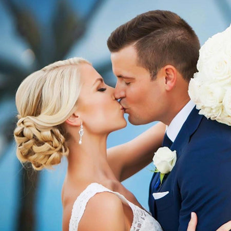 Jolie Vintage Pearl Long Drop Earrings - Amy O. Bridal