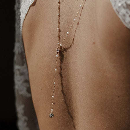 Pearl Y Lariat Back Necklace