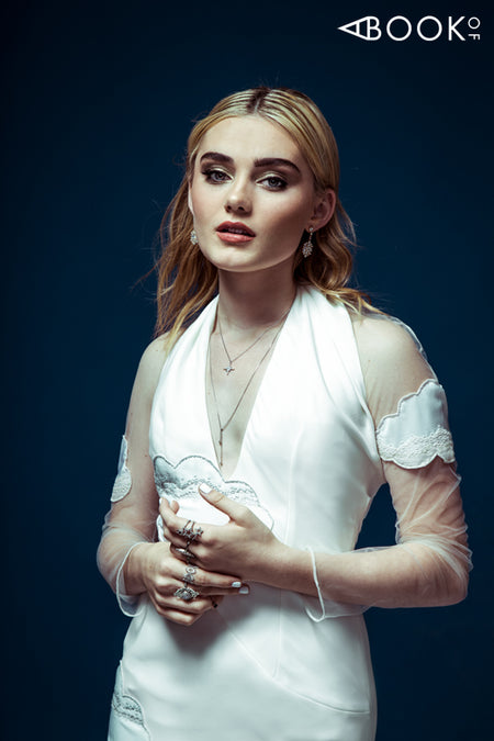 Meg Donnelly A Book Of Magazine Deco Earrings and Starburst Layered Necklace