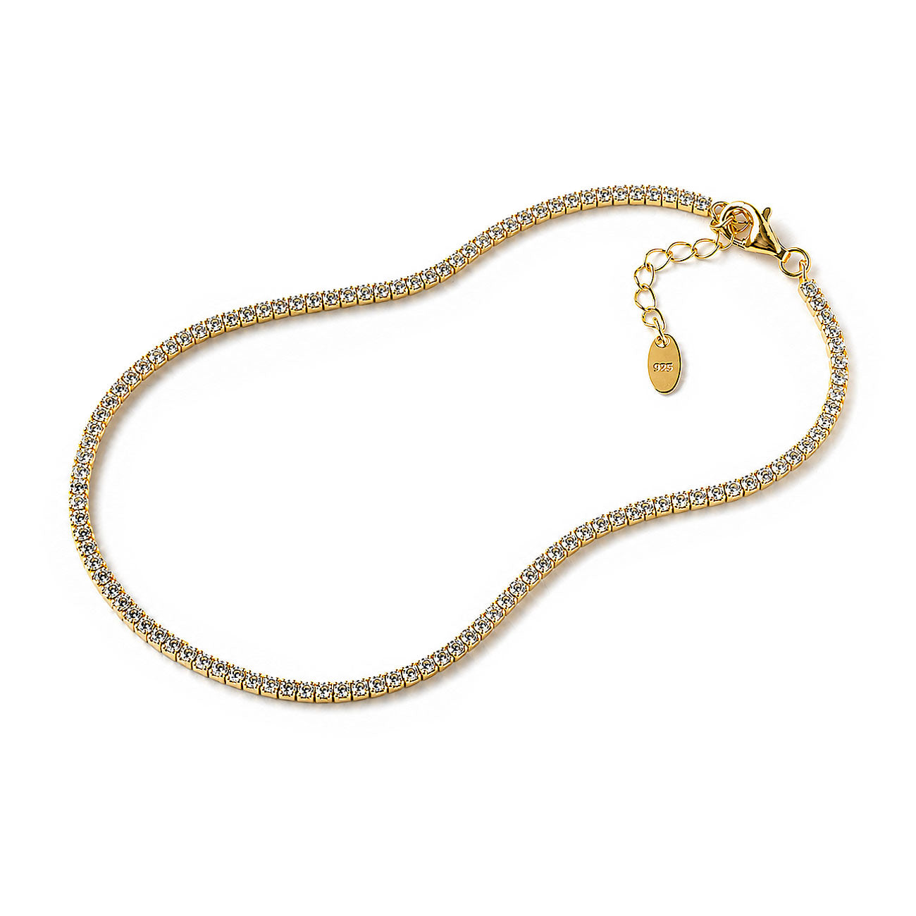 Dainty Crystal Line Anklet