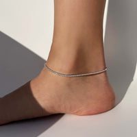 Dainty Crystal Line Anklet