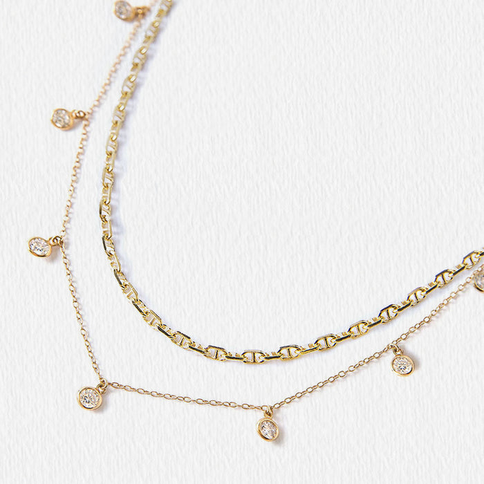 Marina Dangle Crystal Necklace