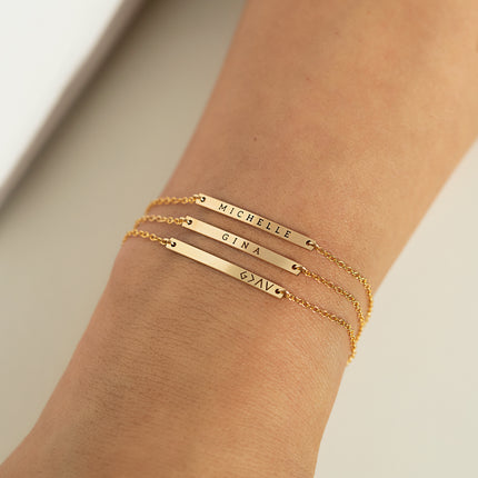 Thin Bar ID Bracelet