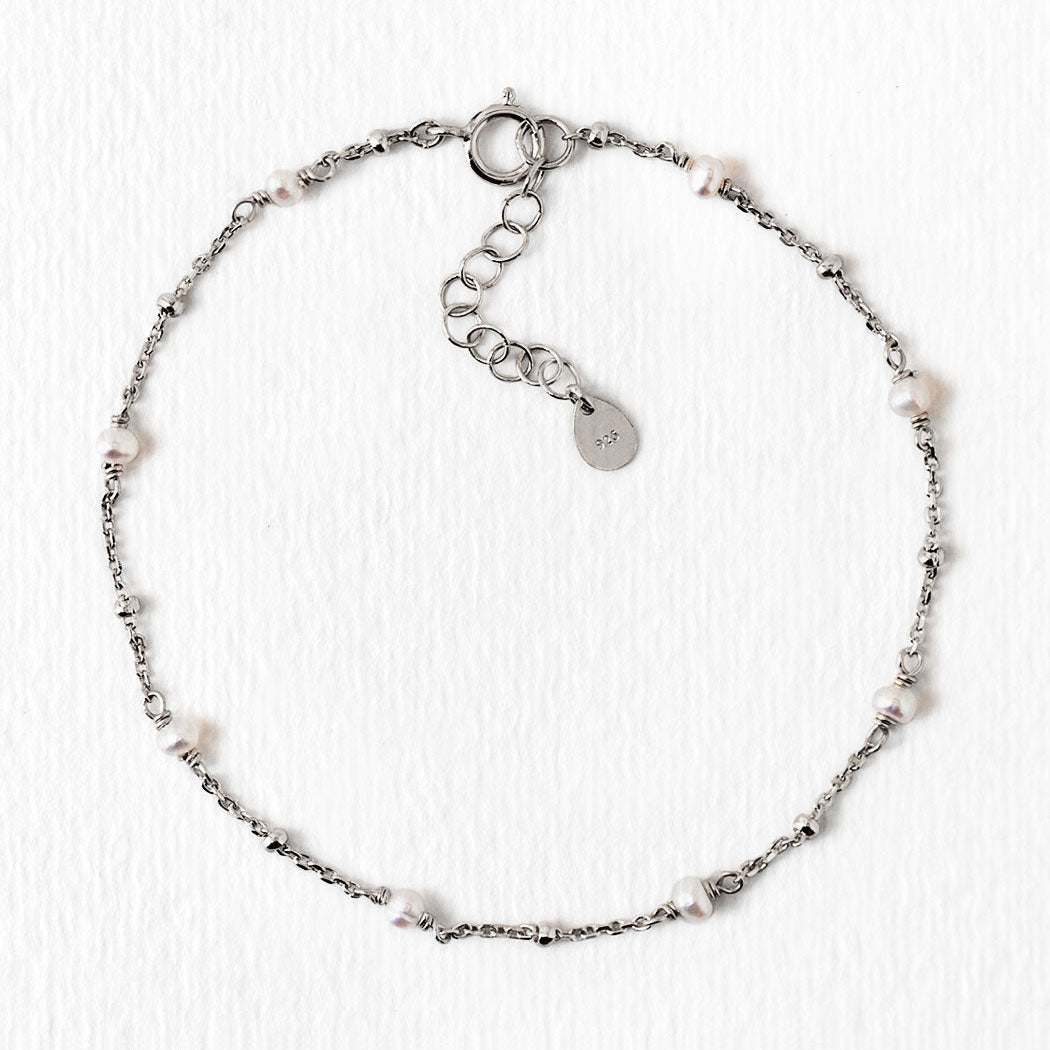 Connaught Dainty Cubic Zirconia Wedding Bracelet (Silver)