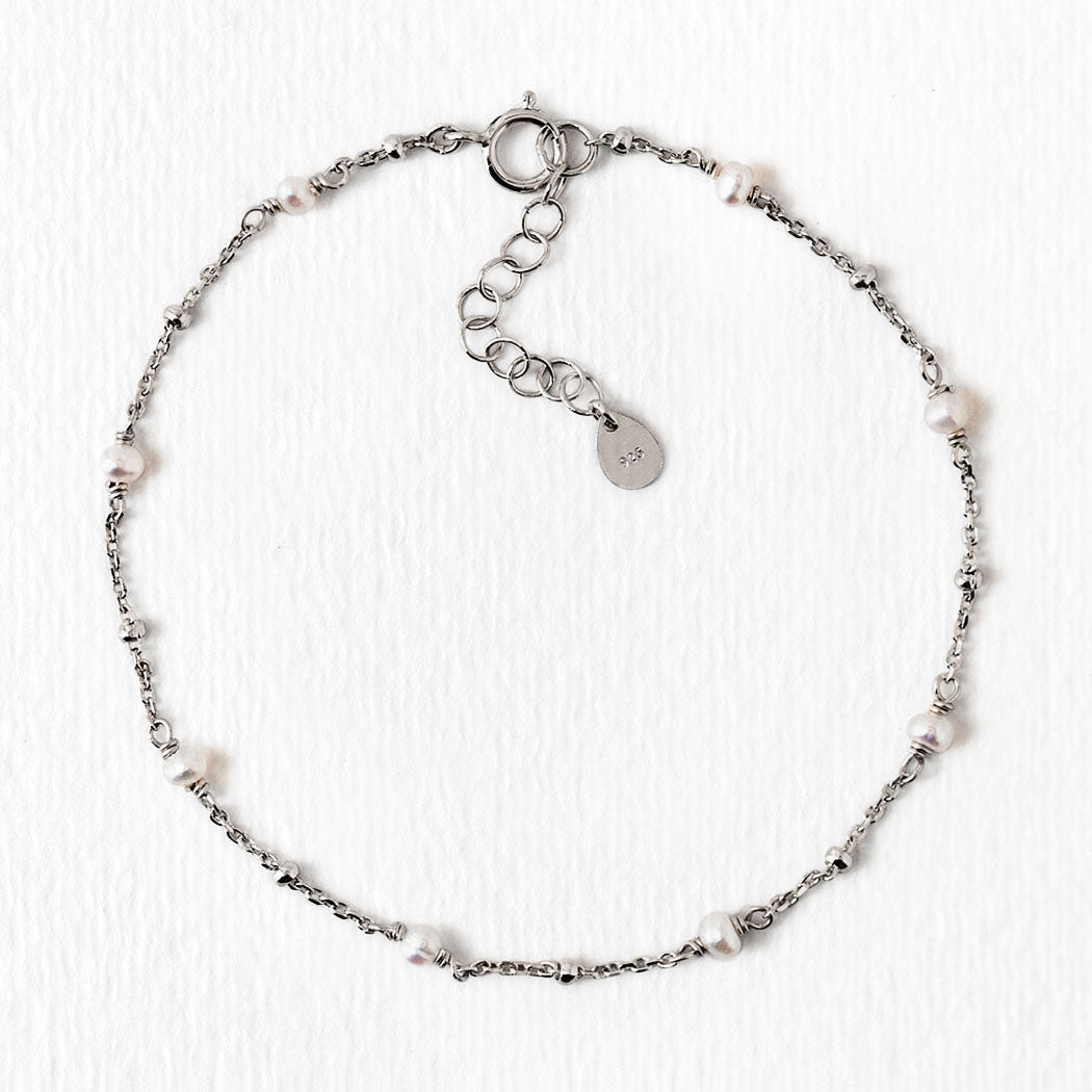 Dainty Sterling Silver Bracelet or Anklet Silver Chain Bracelet