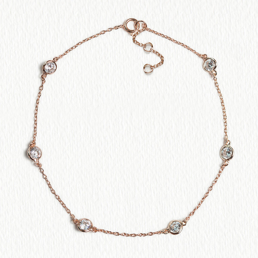 Bridal Bracelets, Delicate Dainty Crystal Chain Bracelet – AMYO Bridal